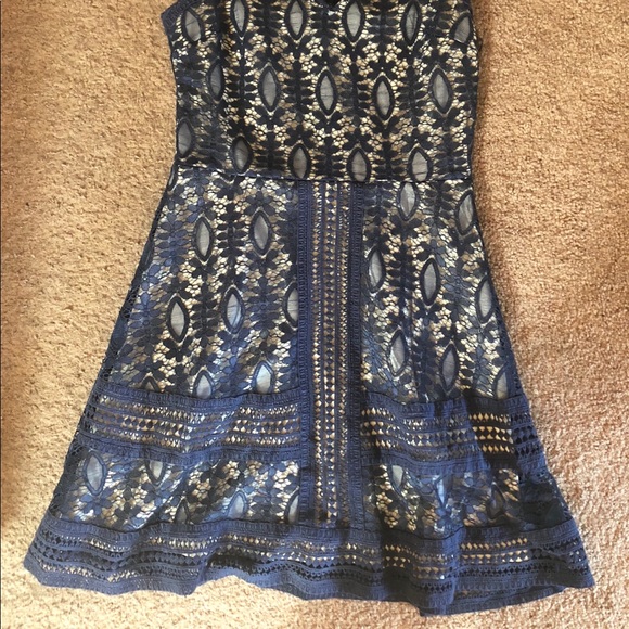 Blue Crochet Dress - Picture 3 of 3